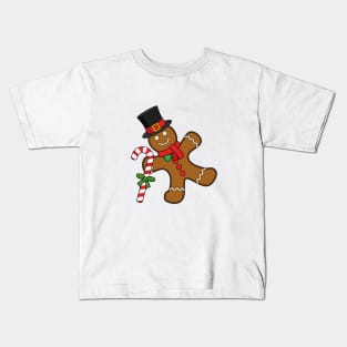 Dancing Gingerbread Man Kids T-Shirt